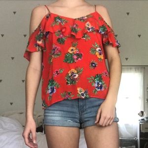 Tropical Off-the-Shoulder Top